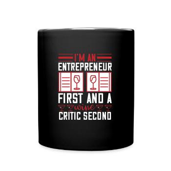 I am a wine critic - Full Colour Mug - black - Front