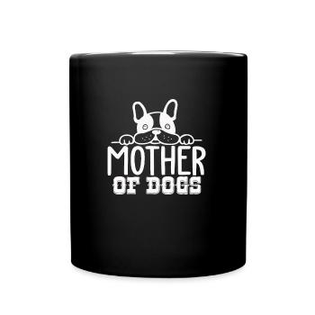 Mutter von Hunden - Tasse einfarbig - Schwarz - Vorne