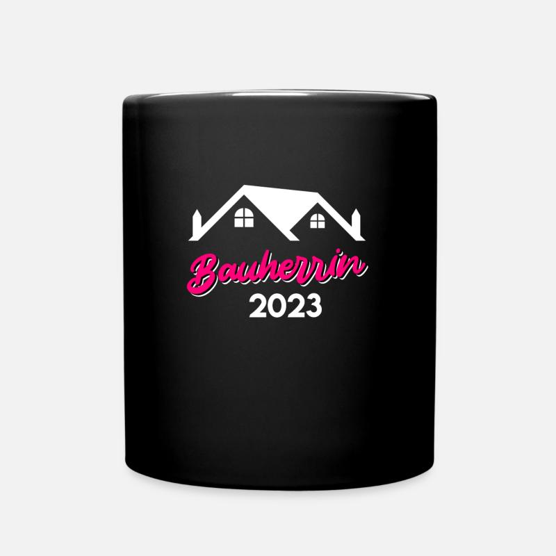 Bauherrin 2023 Eigenheim Tiny House Richtfest - Tasse einfarbig - Schwarz