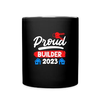 Proud client 2023 Topping-out ceremony for owner-occupied homes - Full Colour Mug - black - Front