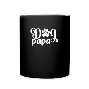 Chien Papa - Mug uni - noir - Devant