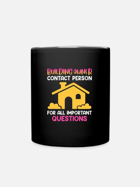 Bauherr Bauherrin Eigenheim - Tasse einfarbig - Schwarz