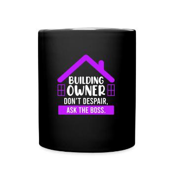 Ne désespérez pas du client Demandez au patron - Mug uni - noir - Devant