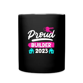 Proud client 2023 Topping-out ceremony for owner-occupied homes - Full Colour Mug - black - Front