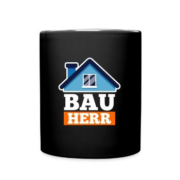Bauherr - Tasse einfarbig - Schwarz - Vorne