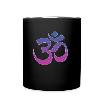 Om Yoga Namaste - Tasse einfarbig - Schwarz - Vorne