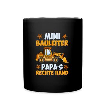 Eigenheim Kinder Spruch Bauleiter - Tasse einfarbig - Schwarz - Vorne