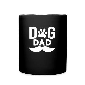 Hund Papa - Tasse einfarbig - Schwarz - Vorne