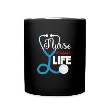 Nurse Life - Full Colour Mug - black - Front