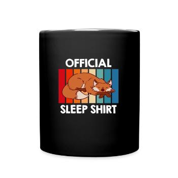 Official Sleeping Shirt Fox Sleep - Full Colour Mug - black - Front