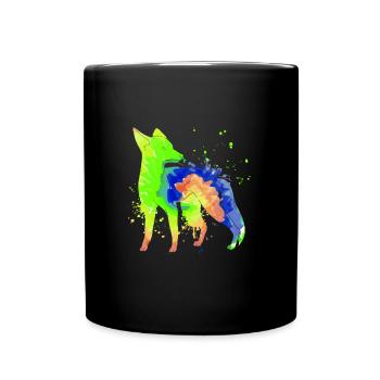 Fox Art Hunter Fox Hunting Hunting - Full Colour Mug - black - Front