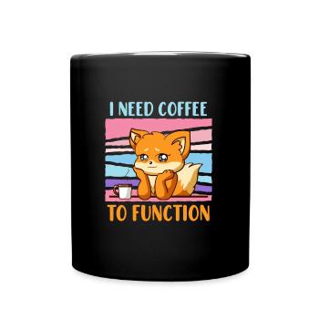 Coffee drinker i need coffee ladies - Full Colour Mug - black - Front