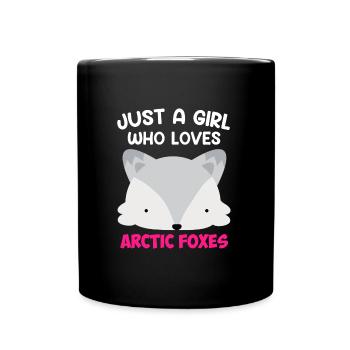 Just a girl who loves Foxes - Full Colour Mug - black - Front