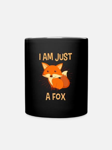 Bin halt ein Fuchs - Tasse einfarbig - Schwarz