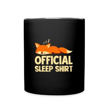Official Fox Sleep Shirt Sleep - Full Colour Mug - black - Front
