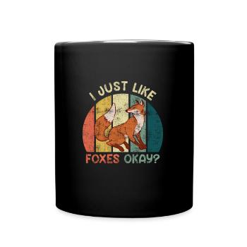 J’aime juste les renards ok? Renard - Mug uni - noir - Devant