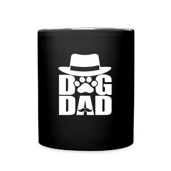 Hund Papa - Tasse einfarbig - Schwarz - Vorne
