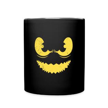 Grusel Maske Halloween - Tasse einfarbig - Schwarz - Vorne