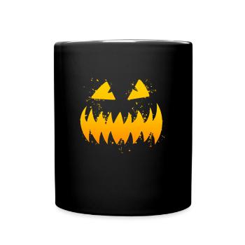 Jack O Lantern Pumpkin Halloween - Full Colour Mug - black - Front