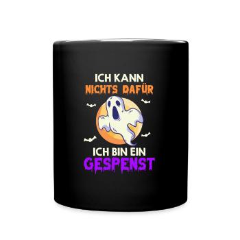 Gespenster Halloween - Tasse einfarbig - Schwarz - Vorne