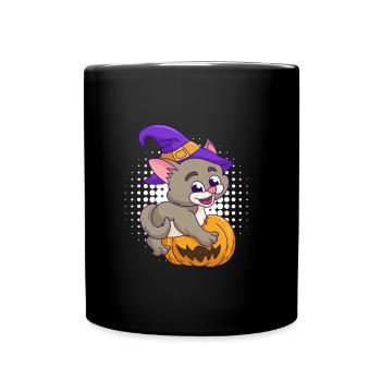 Pumpkin Halloween Witch - Full Colour Mug - black - Front