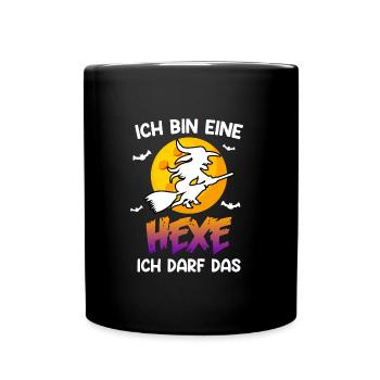 Halloween Hexe - Tasse einfarbig - Schwarz - Vorne