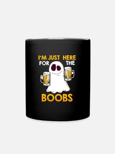 Ghosts Boo Bees Halloween - Full Colour Mug - black