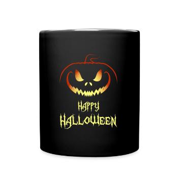 Pumpkin Mask Halloween - Full Colour Mug - black - Front