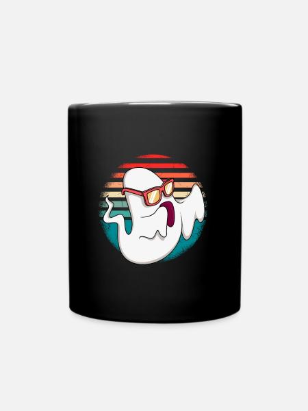 Geisterstunde Halloween Geist - Tasse einfarbig - Schwarz