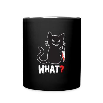 Chat tueur Halloween - Mug uni - noir - Devant