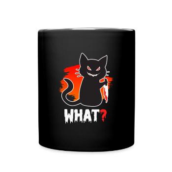 Chat tueur Halloween - Mug uni - noir - Devant