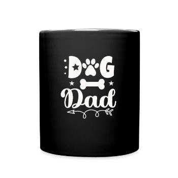 Hunde-Papa - Tasse einfarbig - Schwarz - Vorne