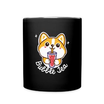 Corgi Bubble Tea Dog Cadeau Welsh Corgi - Mug uni - noir - Devant