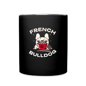 Ramen Love Frenchie Dog French Bulldog - Full Colour Mug - black - Front