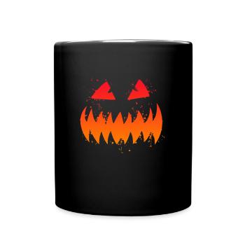 Jack O Lantern Pumpkin Halloween - Full Colour Mug - black - Front