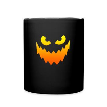 Grusel Maske Halloween Party - Tasse einfarbig - Schwarz - Vorne