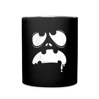 Pumpkin Mask Halloween - Full Colour Mug - black - Front