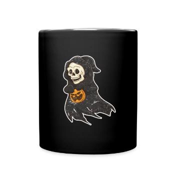 Bone Face Sorcière d’Halloween - Mug uni - noir - Devant