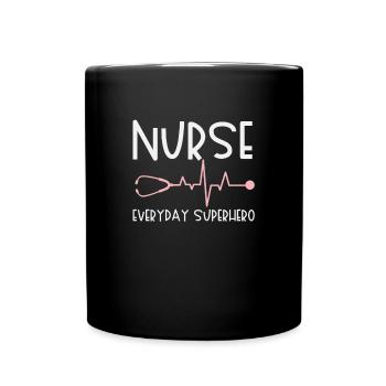Infirmière super-héroïne de tous les jours - Mug uni - noir - Devant