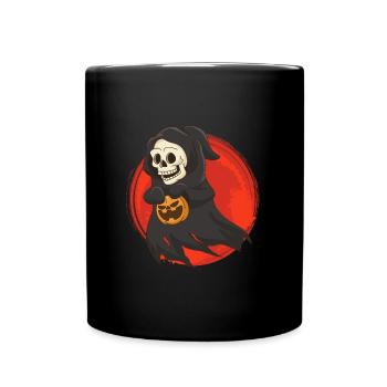Bone Face Sorcière d’Halloween - Mug uni - noir - Devant