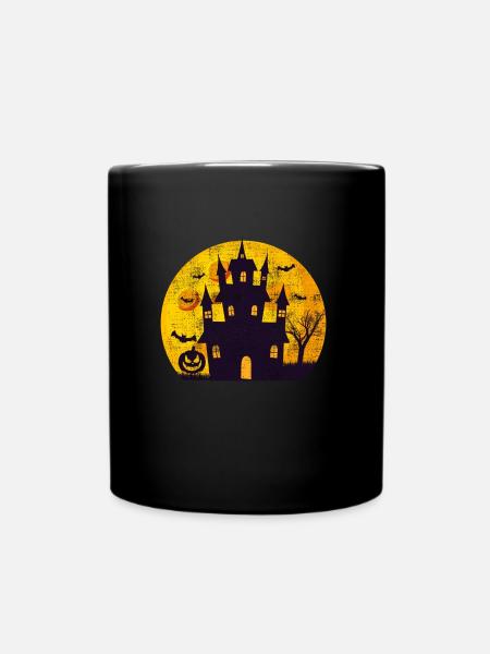 Grusel Schloss Halloween - Tasse einfarbig - Schwarz