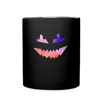 Masque effrayant Halloween - Mug uni - noir - Devant