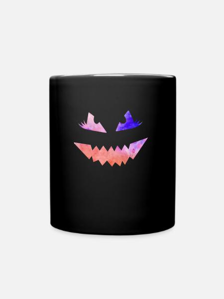 Grusel Maske Halloween - Tasse einfarbig - Schwarz