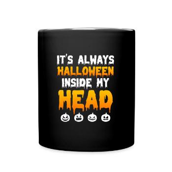 Happy Halloween Fan - Tasse einfarbig - Schwarz - Vorne