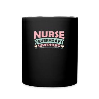 NURSE Nurse everyday superhero - Full Colour Mug - black - Front
