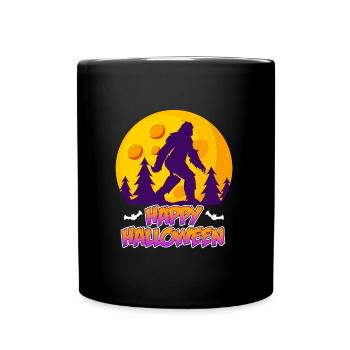 Happy Zombie Halloween - Tasse einfarbig - Schwarz - Vorne