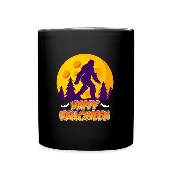 Happy Zombie Halloween - Tasse einfarbig - Schwarz - Vorne