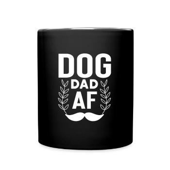 Chien Papa Af - Mug uni - noir - Devant