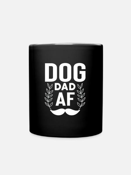 Hund Papa Af - Tasse einfarbig - Schwarz