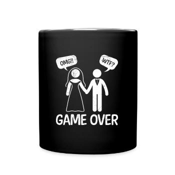Wedding Game Over Groom - Full Colour Mug - black - Front